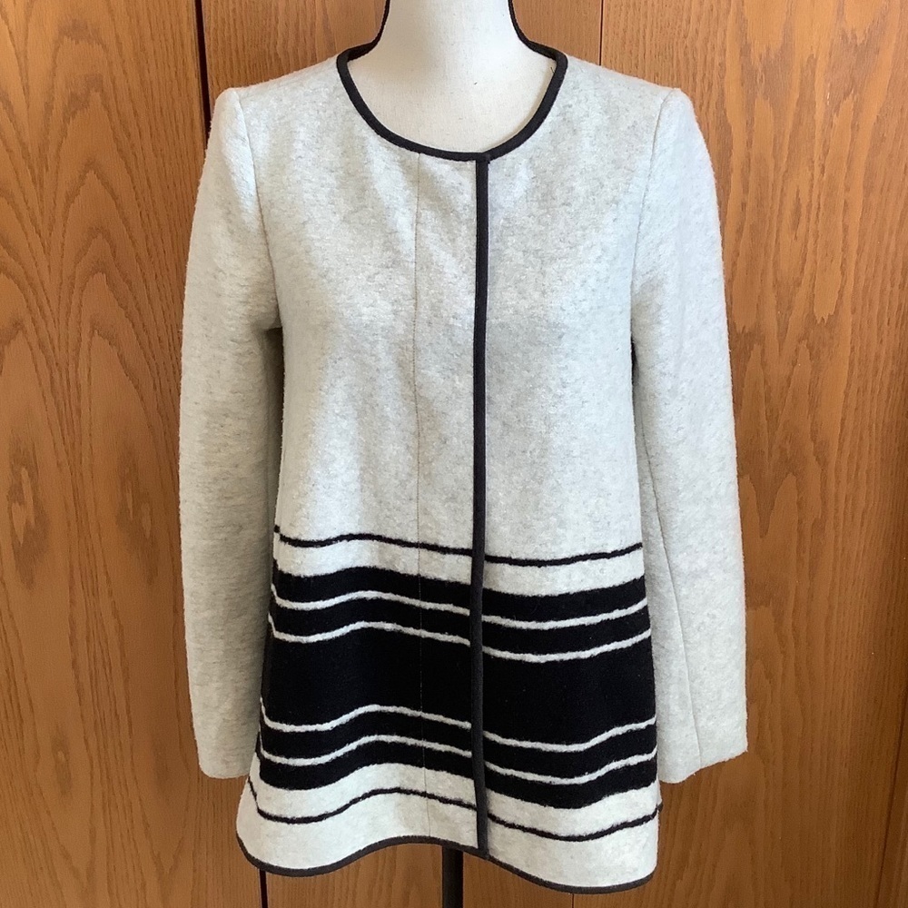 Elevenses Gray Button Lightweight Jacket Sz-S